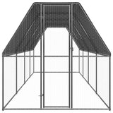 VidaXL Poulailler extérieur pour poules 2x8x2 m en acier galvanisé