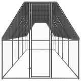 VidaXL Poulailler extérieur pour poules 2x10x2 m en acier galvanisé