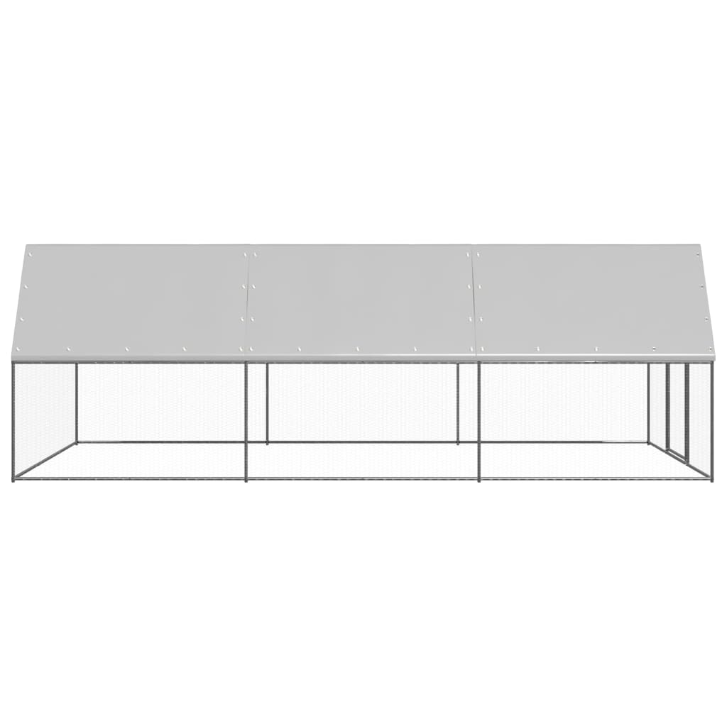 VidaXL Poulailler extérieur pour poules 3x6x2 m en acier galvanisé