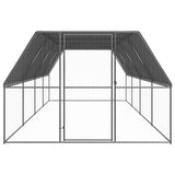 VidaXL Poulailler extérieur pour poules 3x8x2 m en acier galvanisé