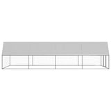 VidaXL Poulailler extérieur pour poules 3x8x2 m en acier galvanisé
