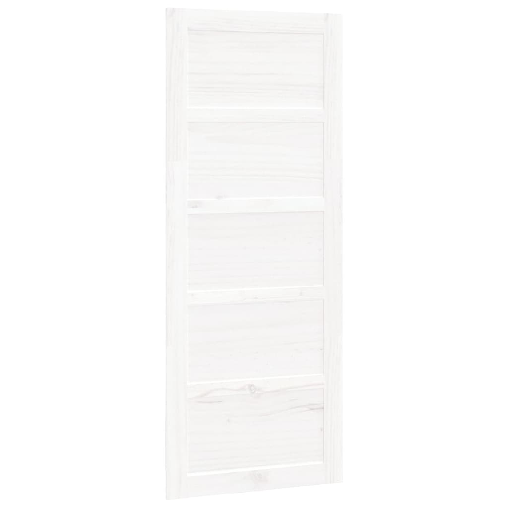 Porta scorrevole Vidaxl 80x1.8x204.5 cm Pino solido bianco