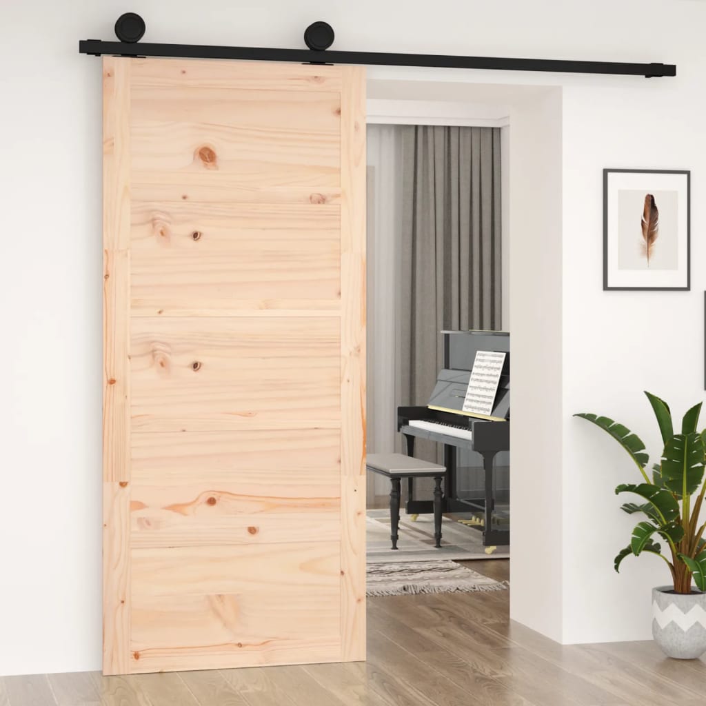 Vidaxl Porte coulissante 90x1.8x204,5 cm Pine solide