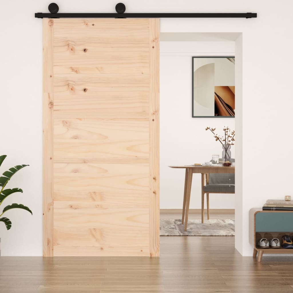 Vidaxl Sliding Porte 100x1.8x204.5 cm Pine solide