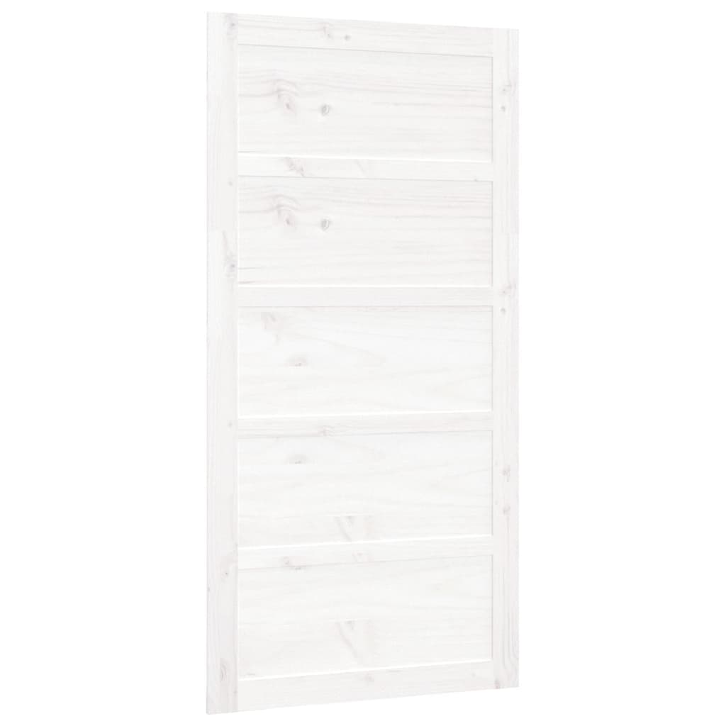 Puerta corredera de Vidaxl 100x1.8x204.5 cm de pino sólido blanco