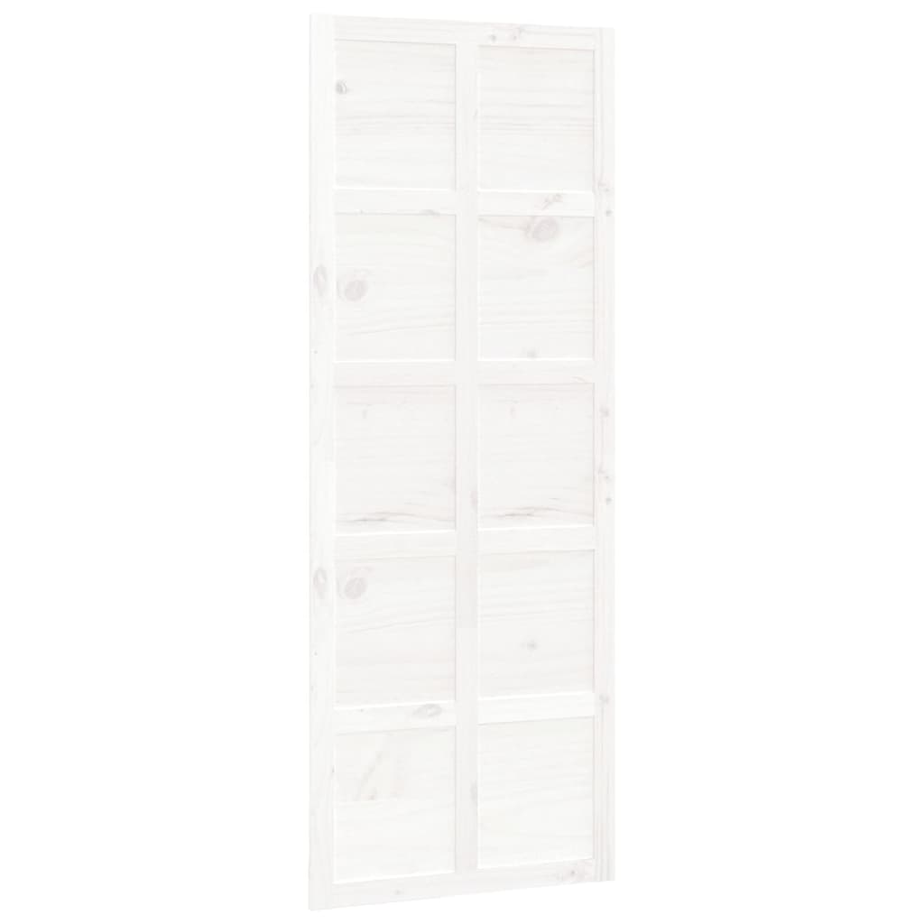 Puerta corredera de Vidaxl 80x1.8x214 cm de pino sólido blanco