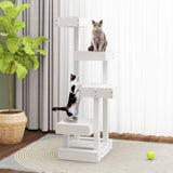 Vidaxl Cat Furniture 45.5x49x103 cm Pine solide blanc