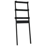 Rack de toilettes Vidaxl 63.5x32x179 cm Bois de pin massif noir