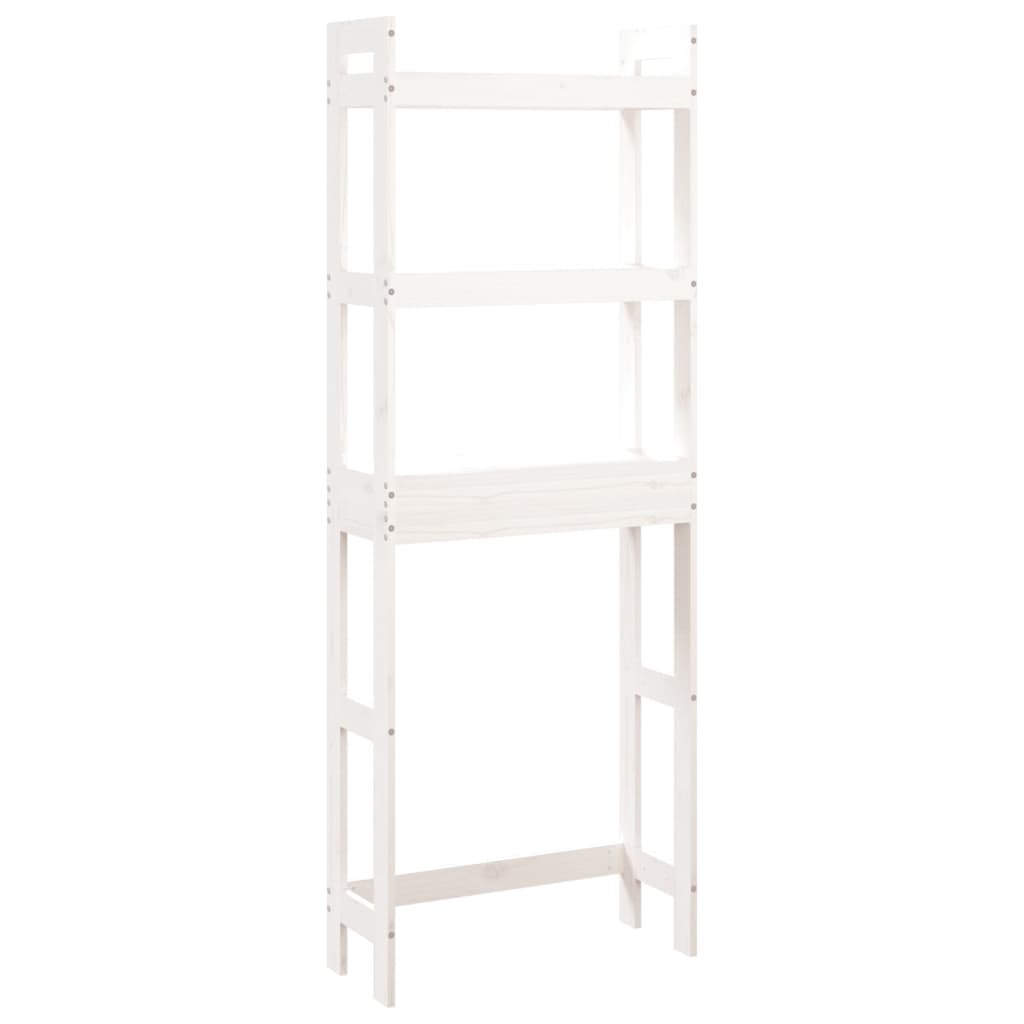 Vidaxx étagère de toilette 63x26x171 cm bois de pin massif blanc