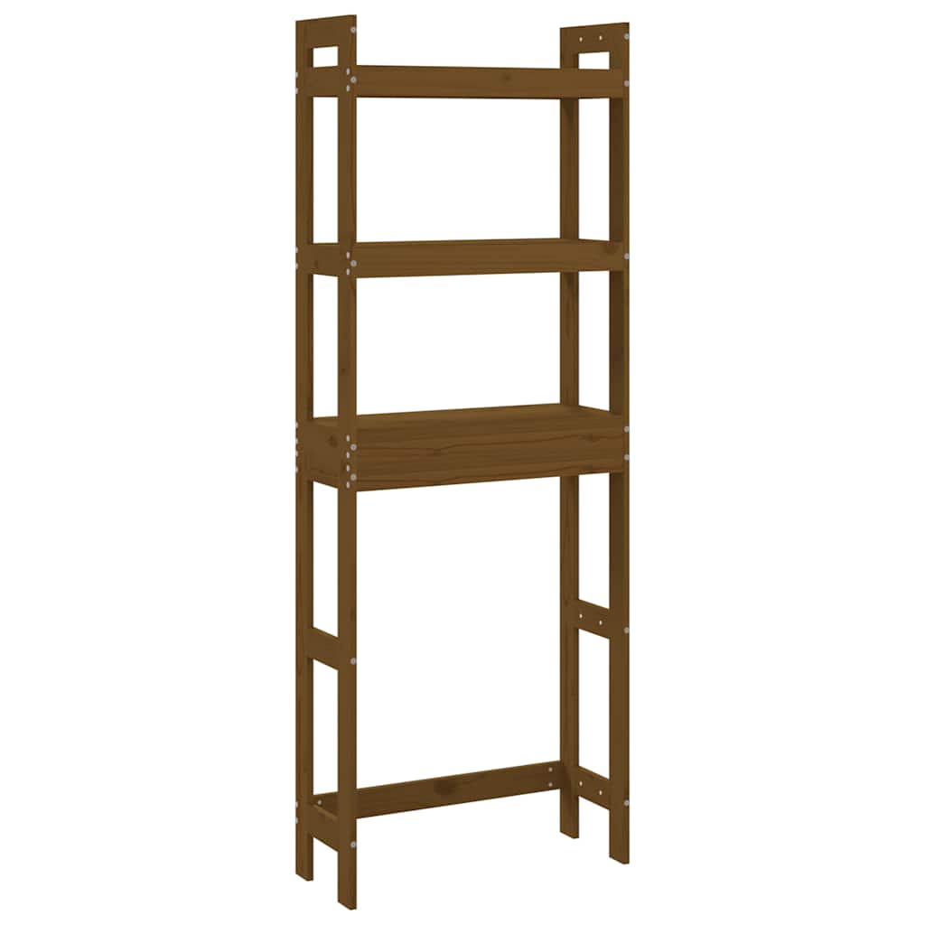 Vidaxx étagère de toilette 63x26x171 cm bois de pin massif marron miel