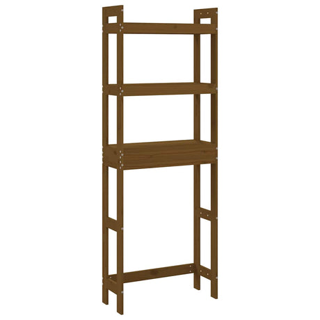 Vidaxx étagère de toilette 63x26x171 cm bois de pin massif marron miel