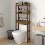 Vidaxx étagère de toilette 63x26x171 cm bois de pin massif marron miel