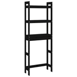 Vidaxx étagère de toilette 63x26x171 cm bois de pin massif noir