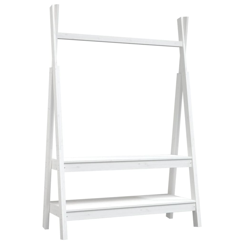 Vidaxx portant à vêtements 100x45,5x150 cm bois de pin massif blanc