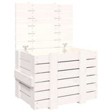Vidaxx boîte de rangement 58x40,5x42 cm bois de pin massif blanc