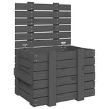 Vidaxx boîte de rangement 58x40,5x42 cm bois de pin massif gris