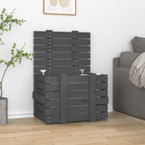 Vidaxx boîte de rangement 58x40,5x42 cm bois de pin massif gris