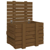 Vidaxx boîte de rangement 58x40,5x42 cm bois de pin massif marron miel