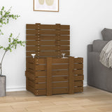 Vidaxx boîte de rangement 58x40,5x42 cm bois de pin massif marron miel