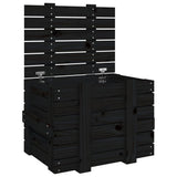 Vidaxx boîte de rangement 58x40,5x42 cm bois de pin massif noir