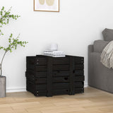 Vidaxx boîte de rangement 58x40,5x42 cm bois de pin massif noir