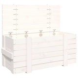 VidaXL Boîte de rangement 91x40,5x42 cm bois de pin massif blanc