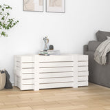 VidaXL Boîte de rangement 91x40,5x42 cm bois de pin massif blanc