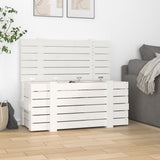 VidaXL Boîte de rangement 91x40,5x42 cm bois de pin massif blanc