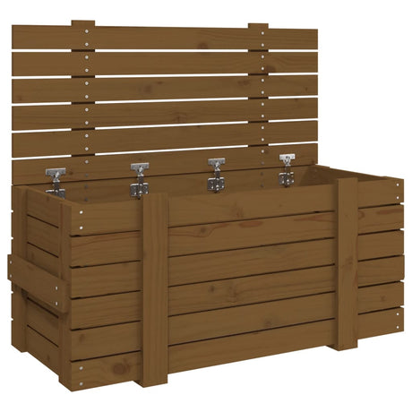 Vidaxx boîte de rangement 91x40,5x42 cm bois de pin massif marron miel