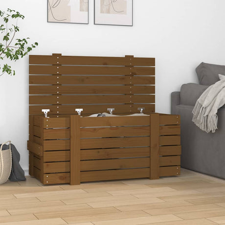 Vidaxx boîte de rangement 91x40,5x42 cm bois de pin massif marron miel