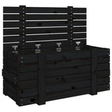 Vidaxx boîte de rangement 91x40,5x42 cm bois de pin massif noir