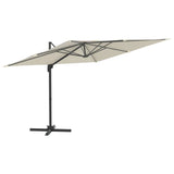 Vidaxl Floating parasol with aluminum pole 400x300 cm sand white