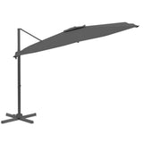 Vidaxl Floating parasol with aluminum pole 300x300 cm anthracite colored