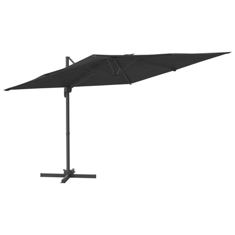 Vidaxl zweefparasol met aluminium paal 300x300 cm zwart