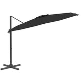 Vidaxl Floating parasol with aluminum pole 300x300 cm black