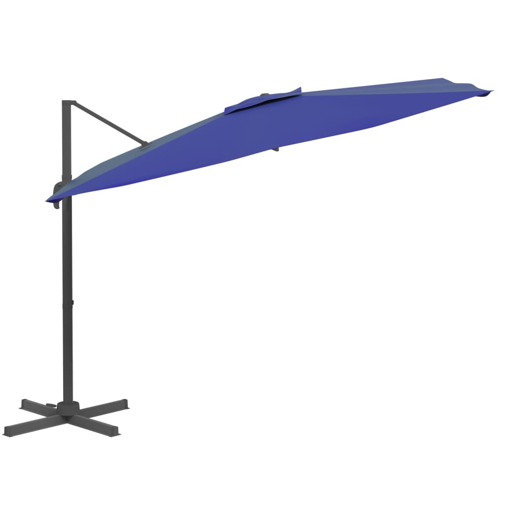 Vidaxl Floating parasol with aluminum pole 400x300 cm azure blue