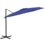 Vidaxl Floating parasol with aluminum pole 400x300 cm azure blue