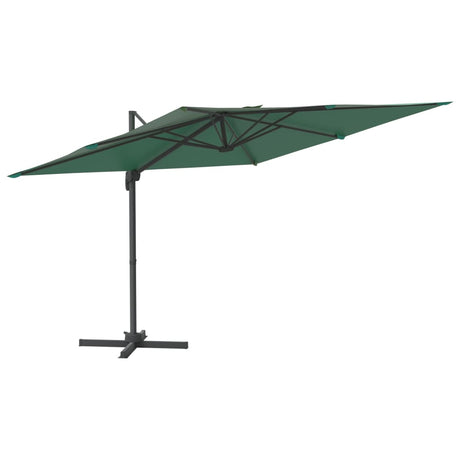 Vidaxl Floating parasol with LED lighting 400x300 cm green