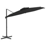 Vidaxl Floating Parasol s dvojitým top 400x300 cm černé