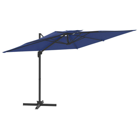 Vidaxl Floating Parasol s dvojitou střechou 300x300 cm Azure Blue