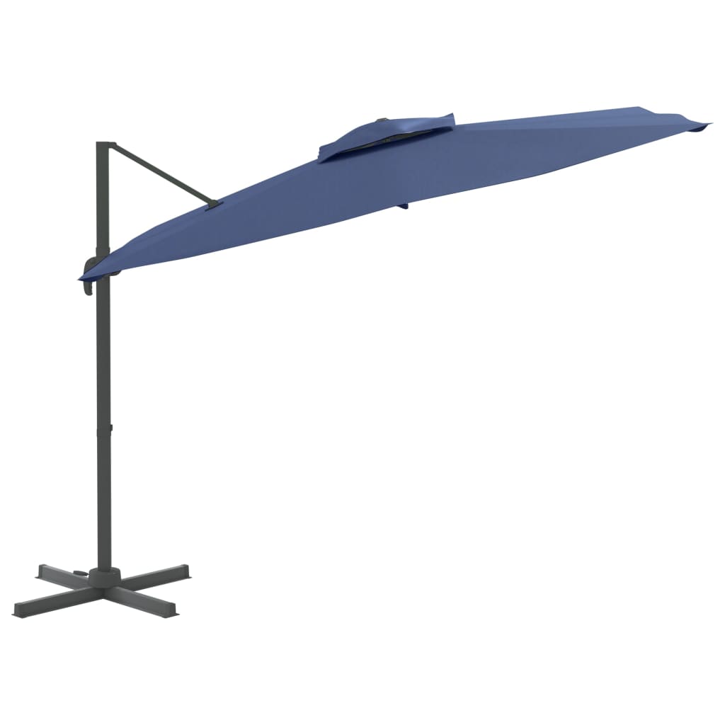 Vidaxl Floating Parasol s dvojitým top 400x300 cm Azure Blue