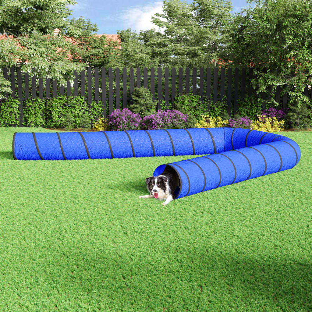Vidaxxl tunnel pour chien ø 55x1000 cm polyester bleu