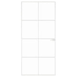 Vidaxx porte intérieure 93x201,5 cm verre trempé et aluminium étroit blanc