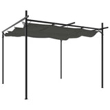 Pergola VidaXL avec toit extensible 295x292x230 anthracite