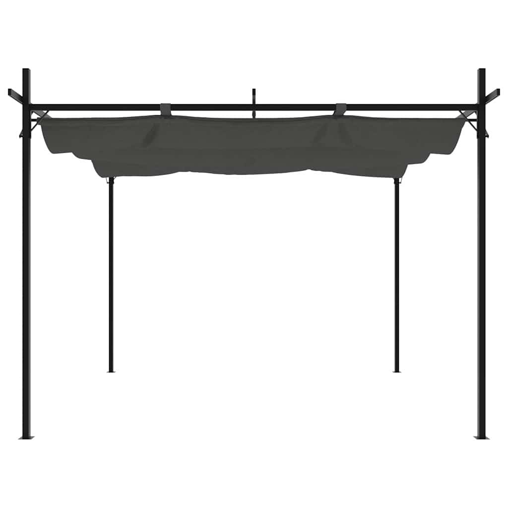 Pergola VidaXL avec toit extensible 295x292x230 anthracite