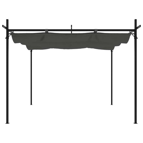 Pergola VidaXL avec toit extensible 295x292x230 anthracite