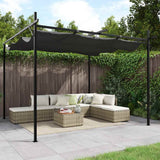 Pergola VidaXL avec toit extensible 295x292x230 anthracite