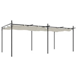 VidaXL Pergola avec toit rétractable 589x292x230 couleur crème