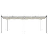 VidaXL Pergola avec toit rétractable 589x292x230 couleur crème