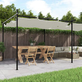 VidaXL Pergola avec toit rétractable 589x292x230 couleur crème